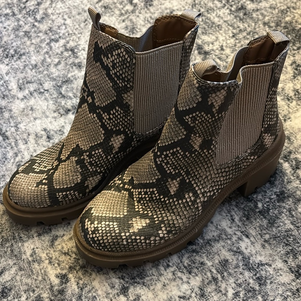 Snake Print Boots